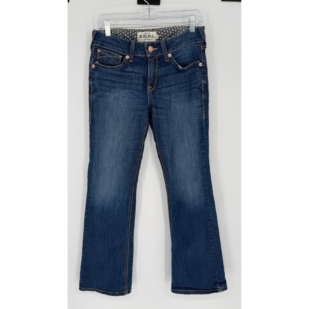 Ariat REAL Perfect Rise Rosa Bootcut Jeans Blue Denim 29S Western Cowgirl Barn